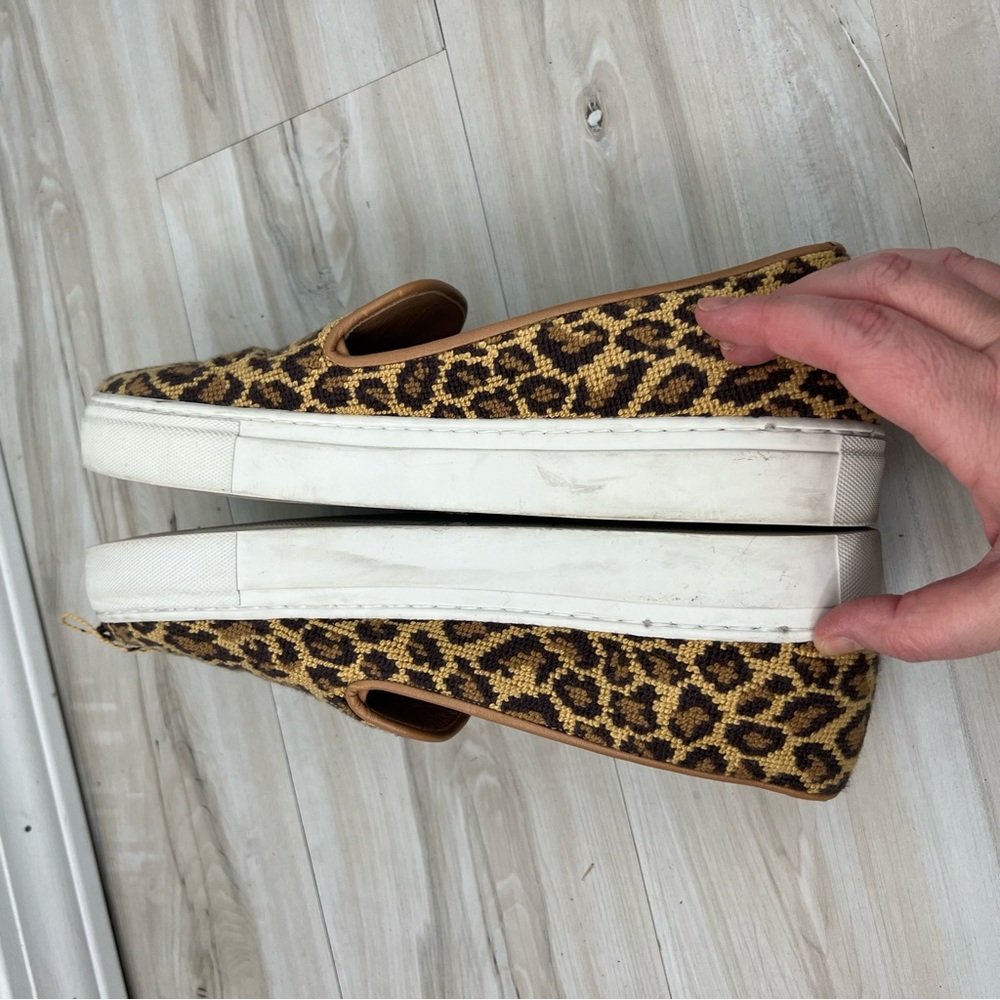 Stubbs & Wootton Slip On Leopard Print Loafers Flaw - Picture 7 of 10